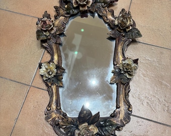 antique gothic rose mirror