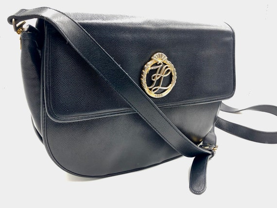 Karl Lagerfeld Vintage Leather Shoulder Bag Black Caviar -  Sweden
