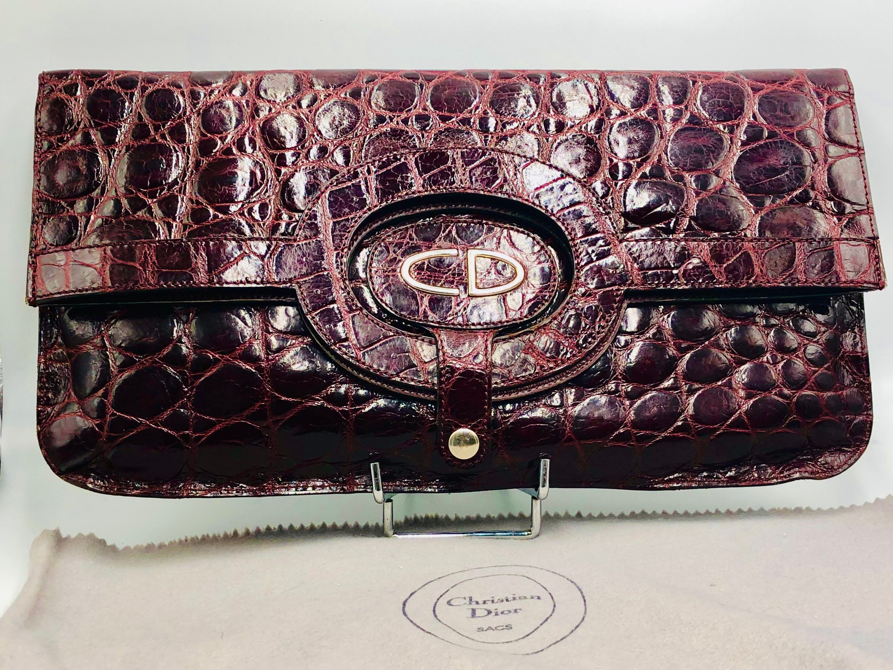 Sold at Auction: Rare Vintage Christian Dior Baby Crocodile Bag/Pochette