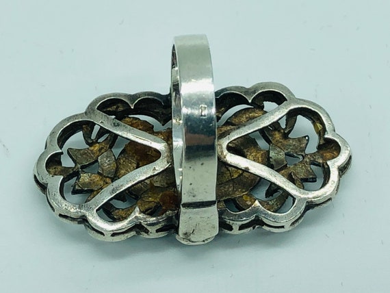 Massive 925 sterling silver ring with marcasites - image 7