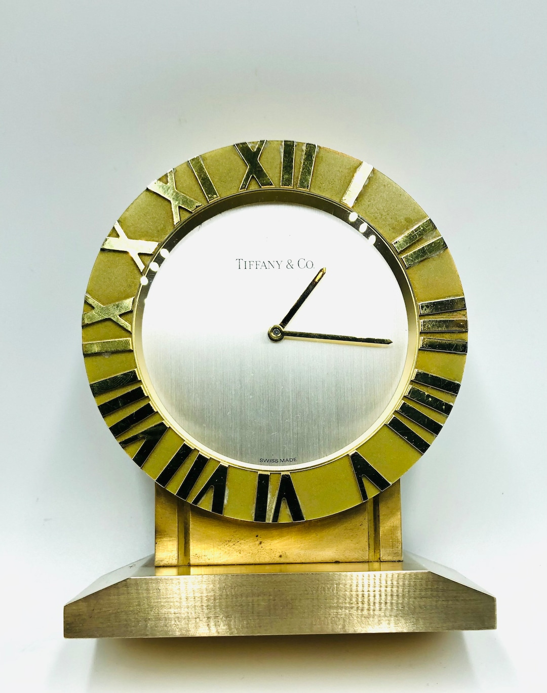 Tiffany Brass Desk Clock - Etsy