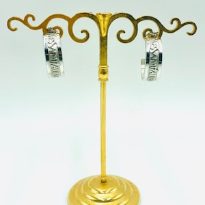 Yves Saint Laurent Authentic Vintage Silver Hoop Earrings