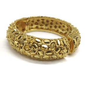 Vintage gold cuff signed Kenneth Lane elegant bracelet