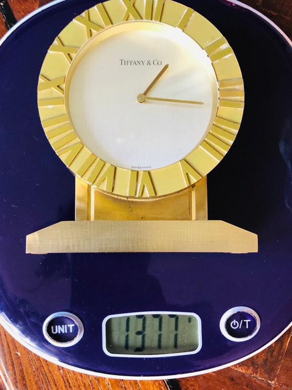 Tiffany Brass Desk Clock - Etsy