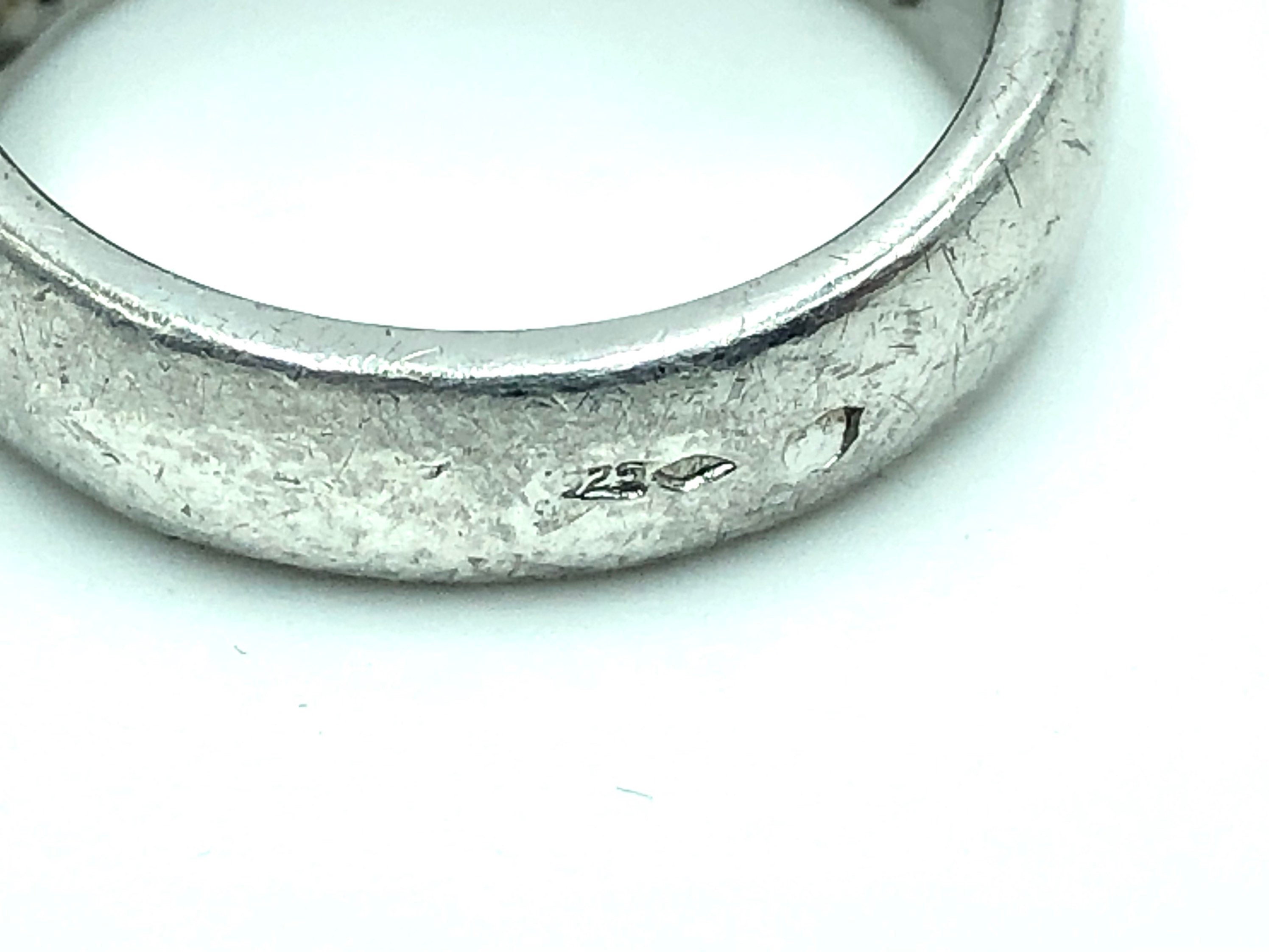 Yves Saint Laurent Authentic Vintage Ring 925 Silver Blue
