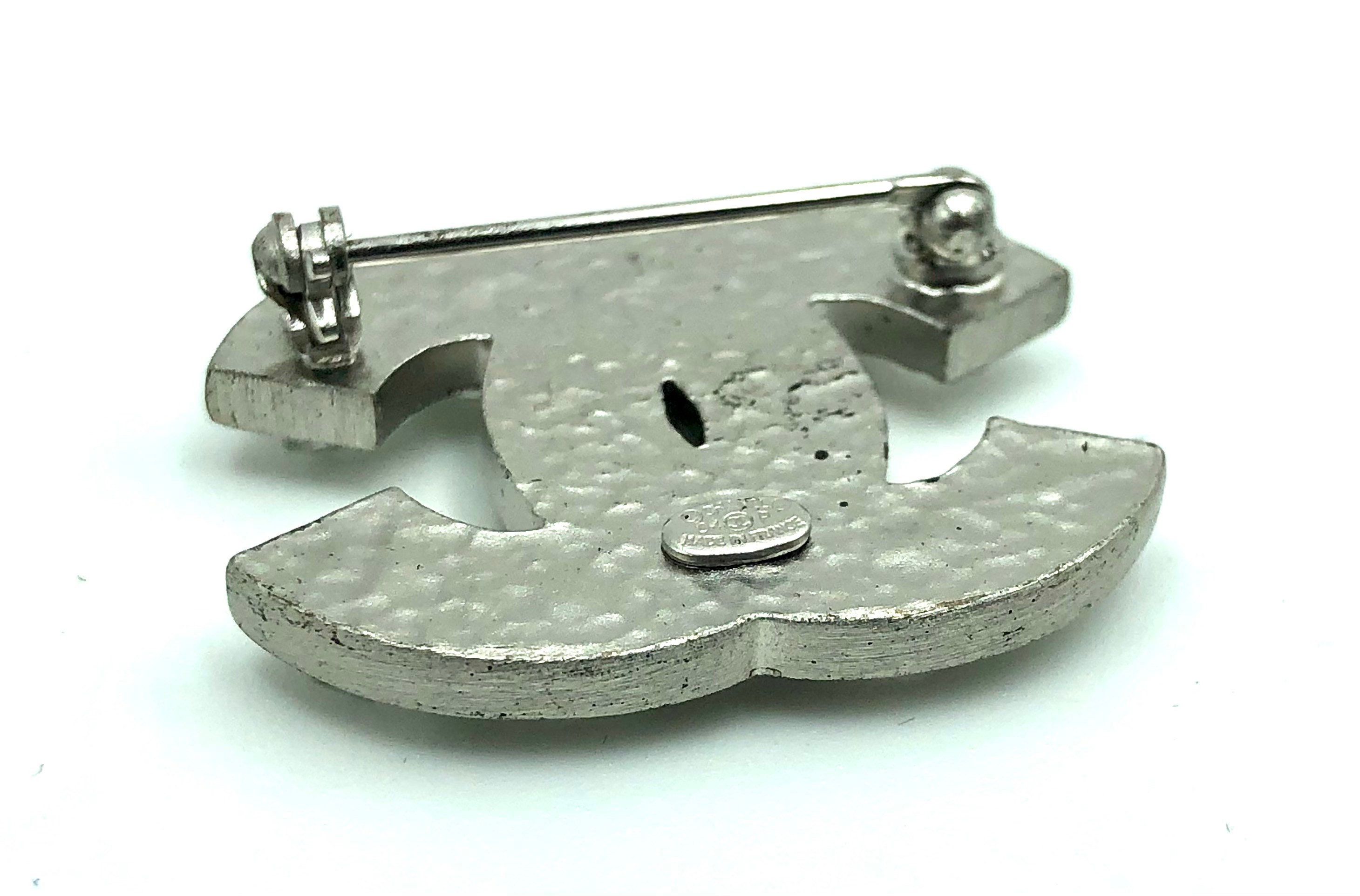 Chanel Authentic Vintage Silver Brooch - Etsy