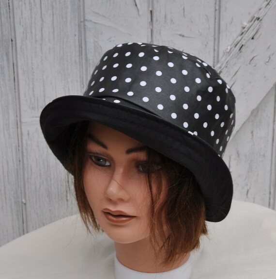 polka dot rain hat