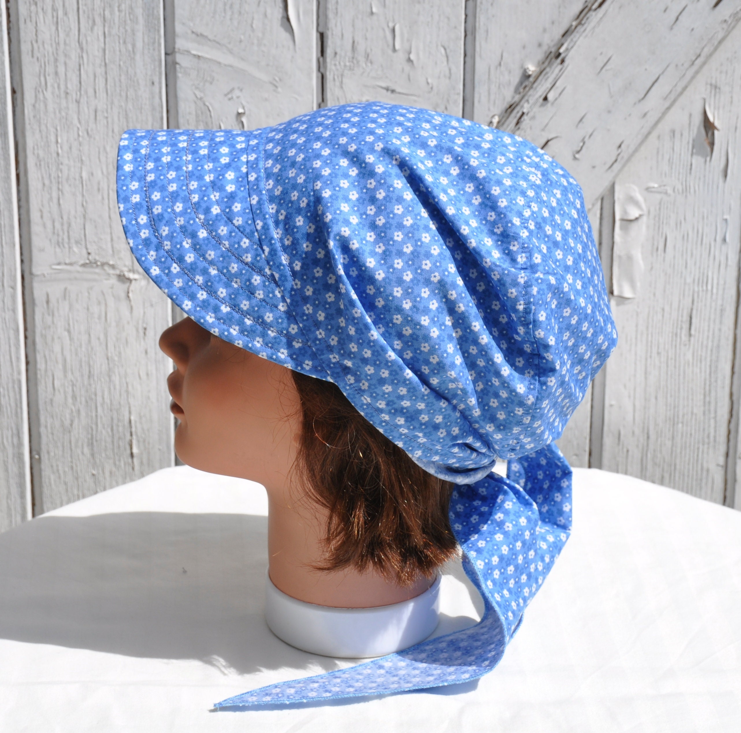 Bandana cap light female cap bandana with visor preformed Etsy