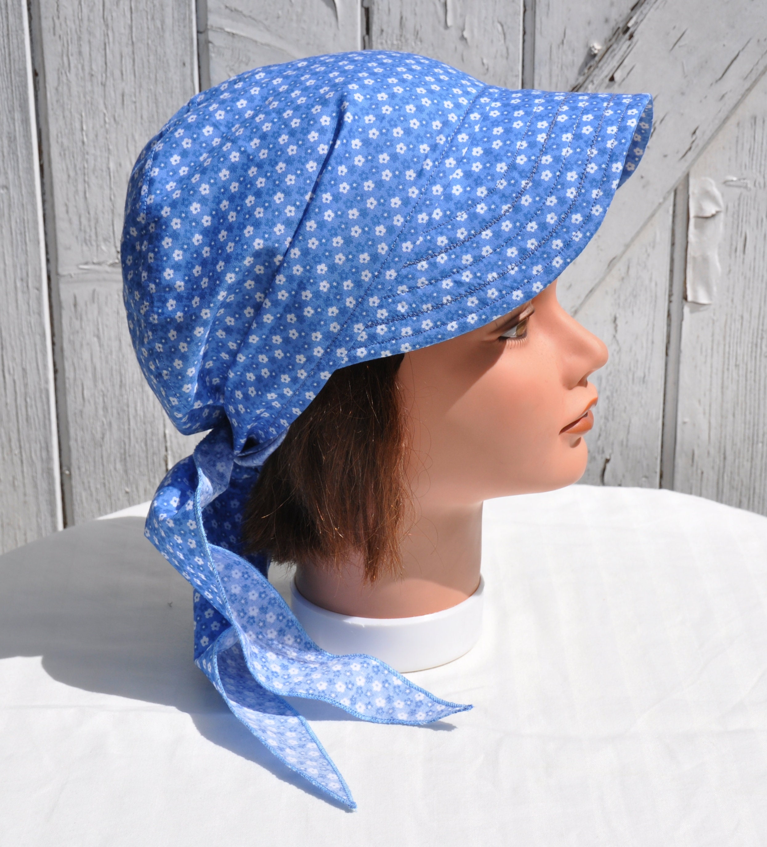 Bandana cap light female cap bandana with visor preformed Etsy