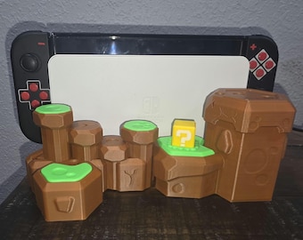 Super Mario Bros. Level Up! Switch & OLED Docking Station with Hidden Game Storage