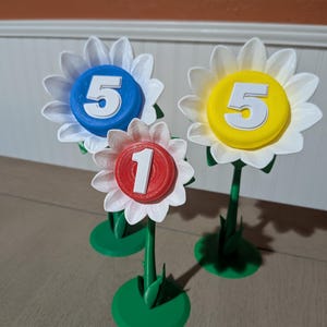 Pikmin Inspired Pellet Posey Flowers - 3D Printed Decorative Collectible