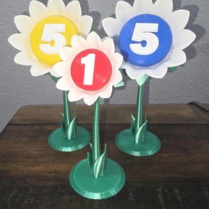 Pikmin Inspired Pellet Posey Flowers - 3D Printed Decorative Collectible