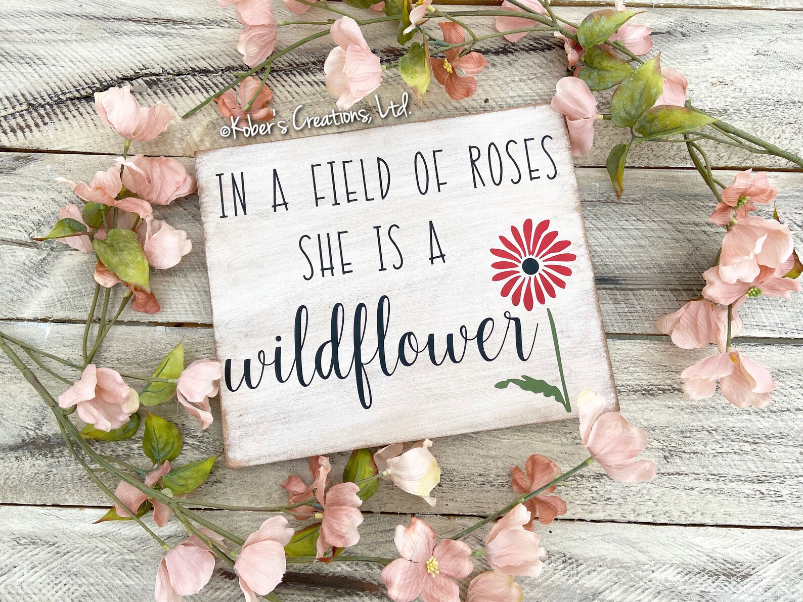 In A Field of Roses She Is A Wildflower Sign Nursery Sign Etsy