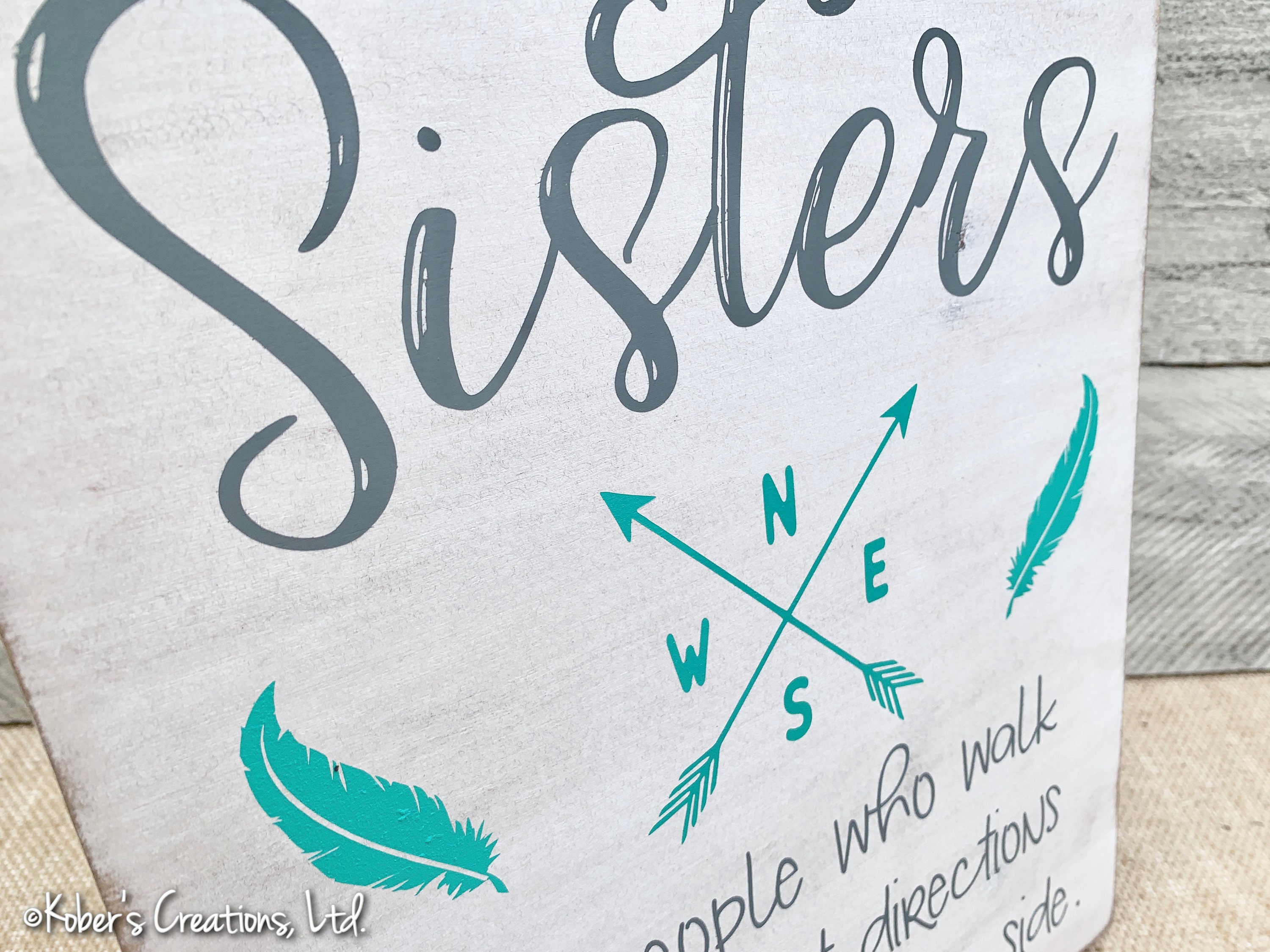 Simple Sibling Sign Custom Sister Sign, Sister Sign, Sister Christmas Gift, Sister Present ...