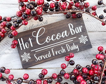 Hot Cocoa Bar Sign, Hot Chocolate Bar Sign, Christmas Sign, Hot Chocolate Sign, Hot Chocolate Station, Hot Cocoa Station, Hot Cocoa Sign