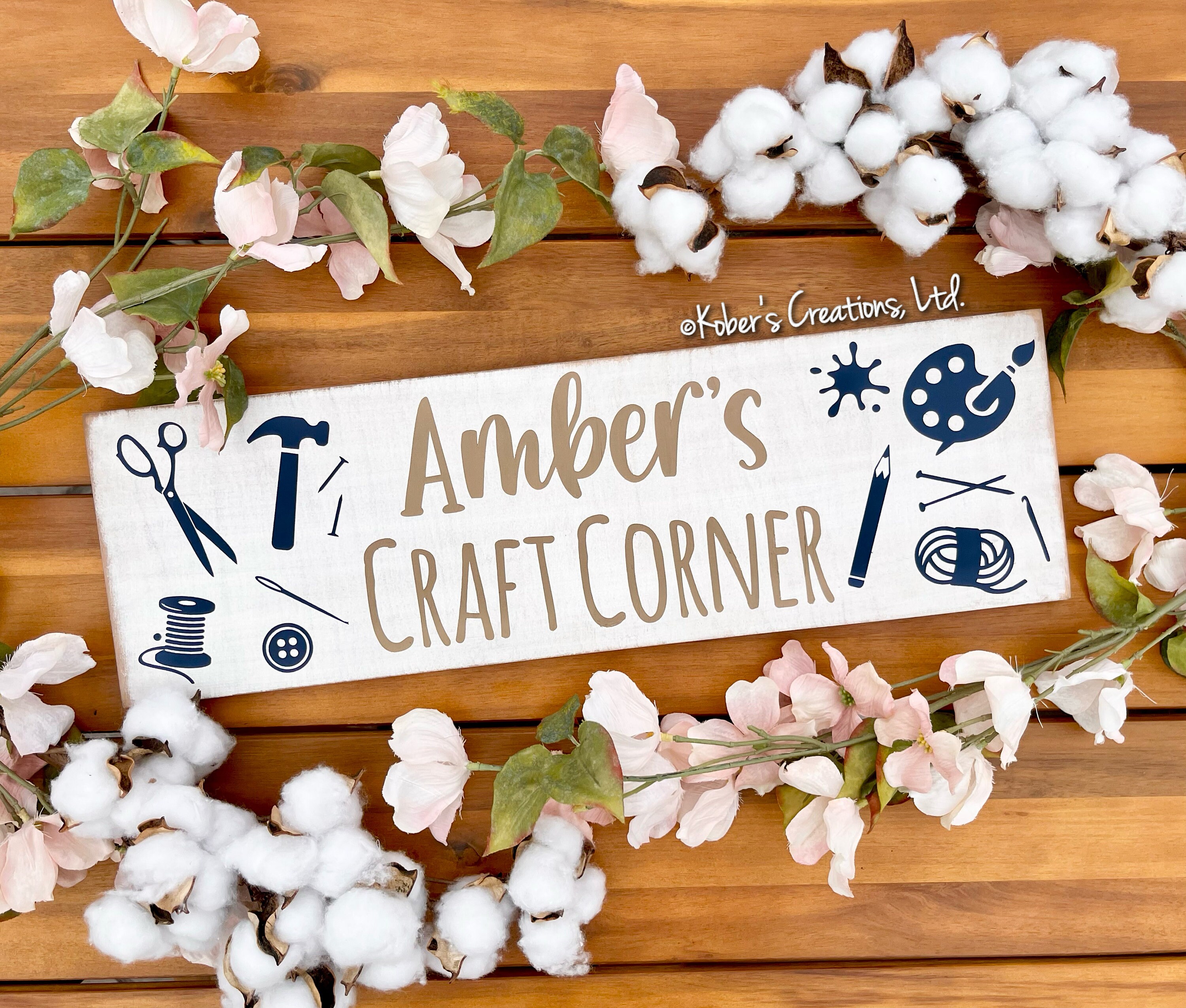 Example Craft Sign Personalized Craft Corner Sign, Craft Room Sign, Craft Décor, Gift for ...