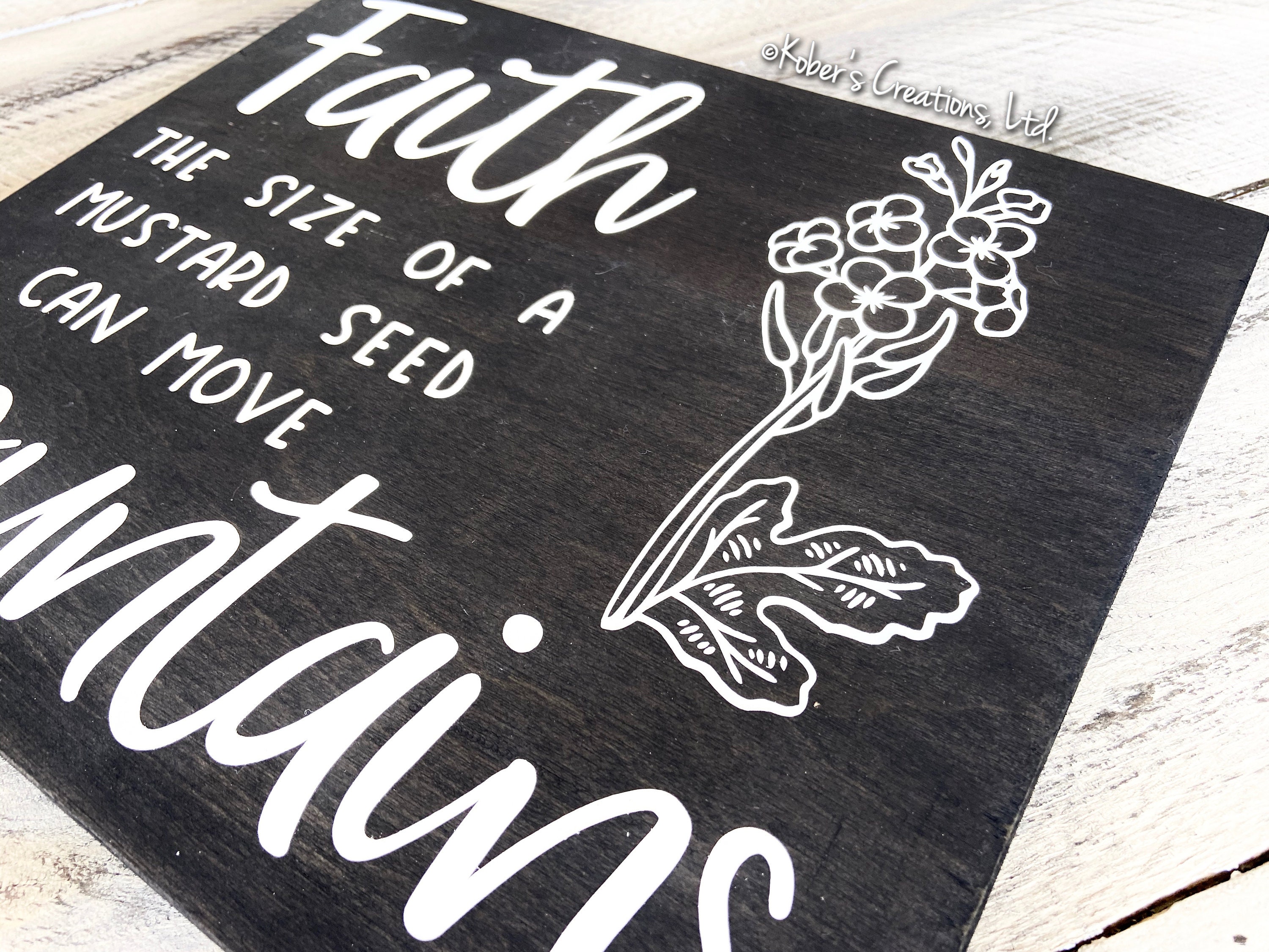 Faith the Size of A Mustard Seed Sign Scripture Wall Art | Etsy