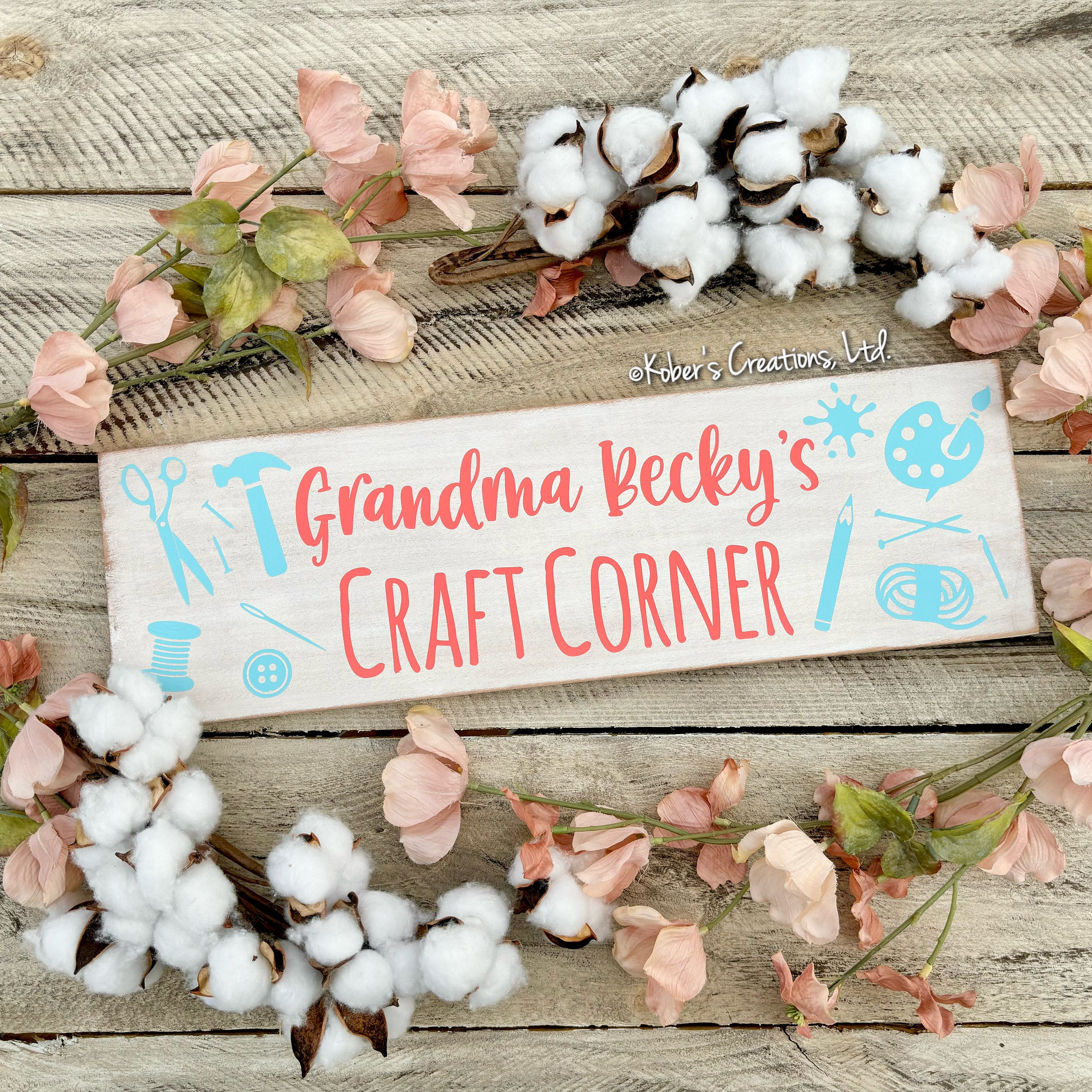 Personalized Craft Corner Sign, Craft Room Sign, Craft Décor, Gift for ...