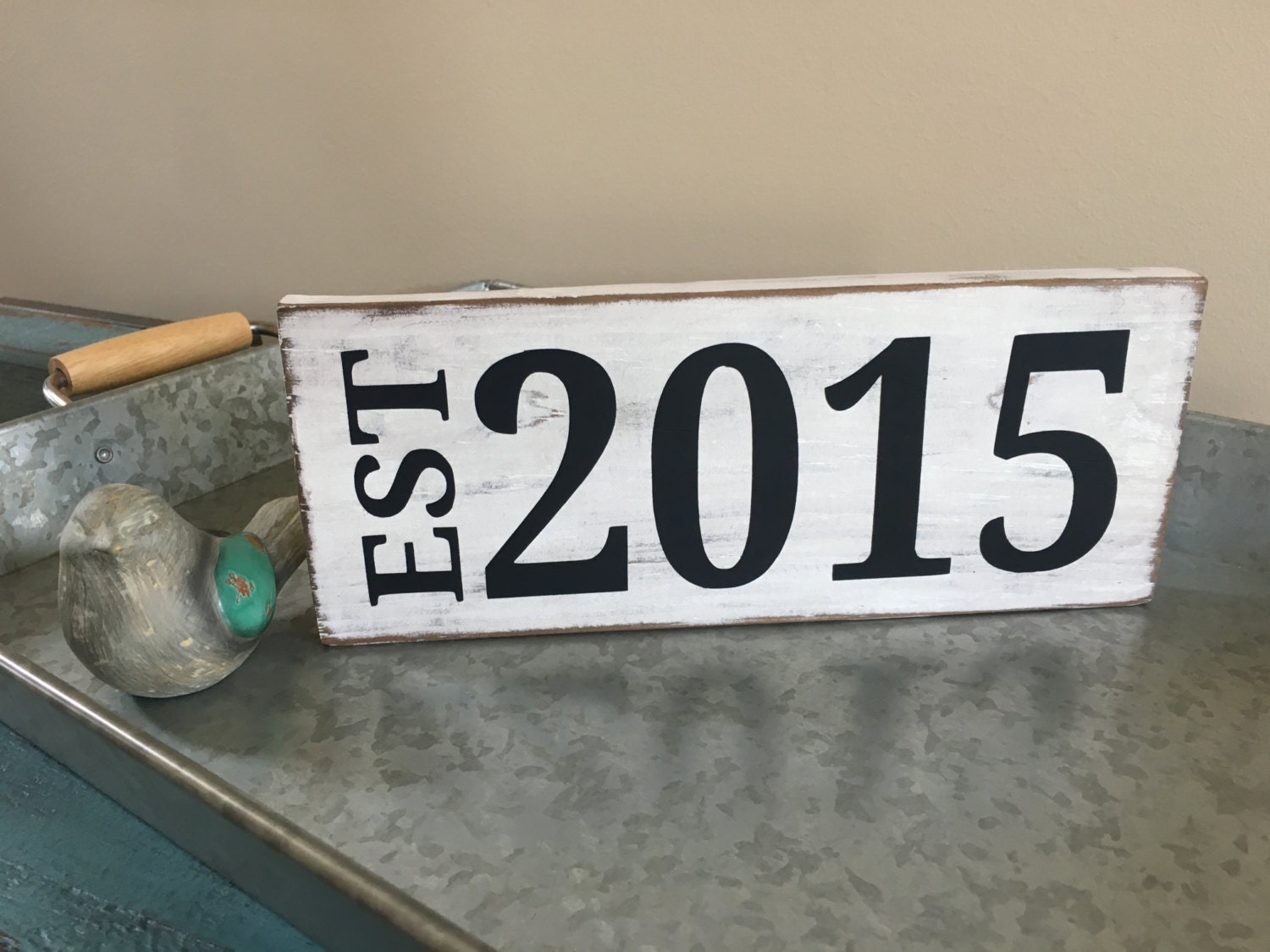 Rustic Established Sign Wall Decor Custom Established Sign Etsy