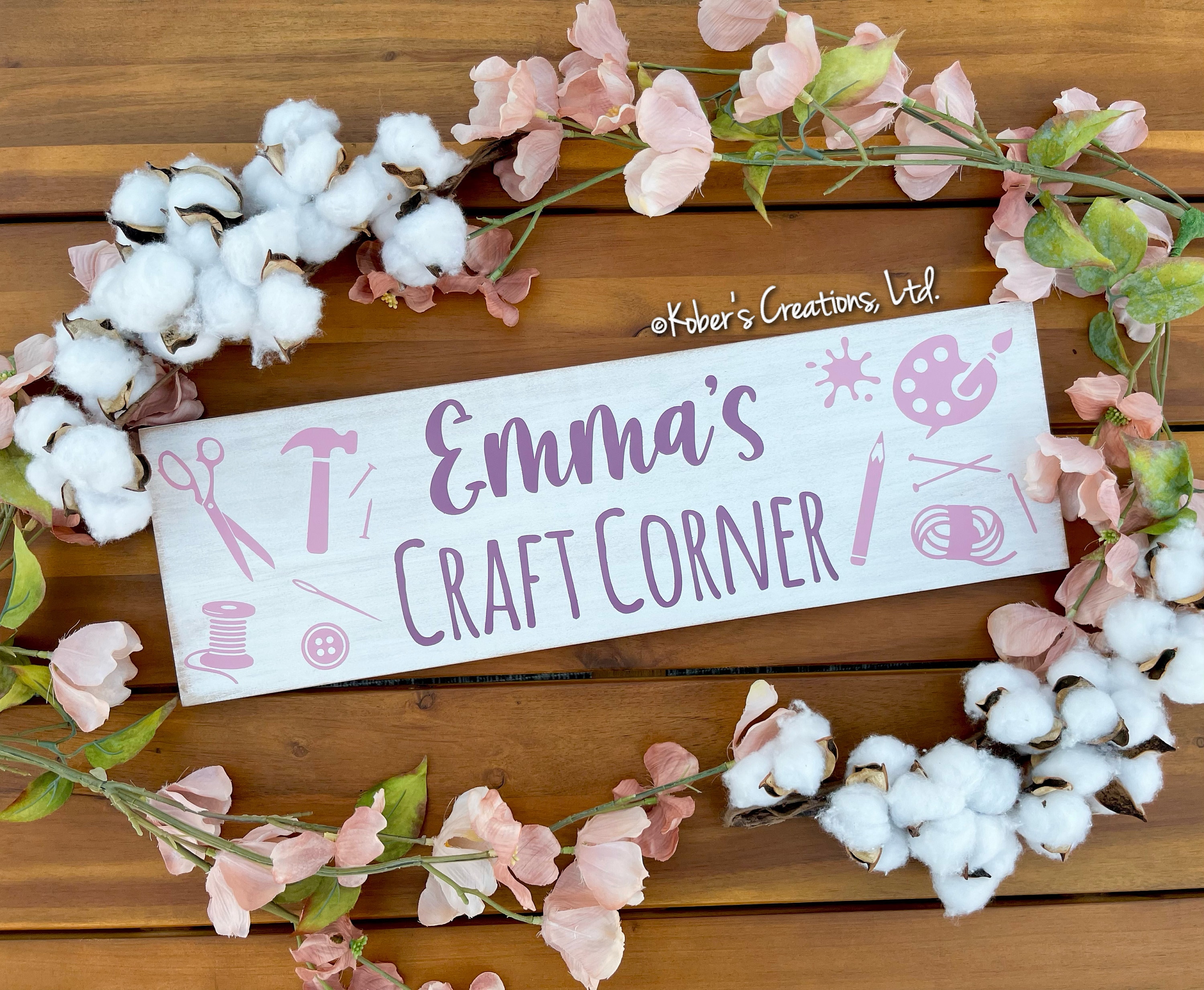 Example Craft Sign Personalized Craft Corner Sign, Craft Room Sign, Craft Décor, Gift for ...