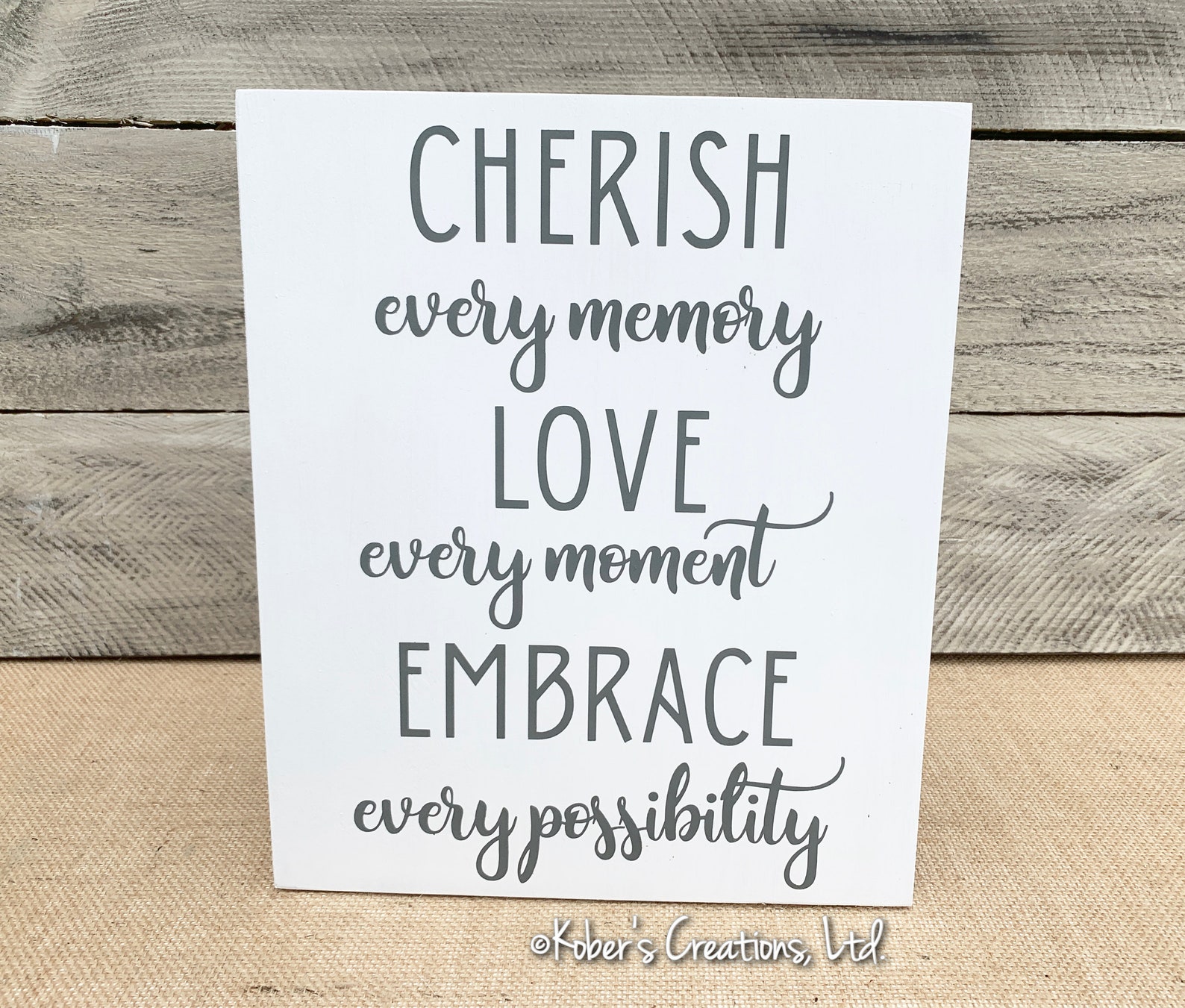 Cherish Every Memory Love Every Moment Sign Farmhouse Decor Etsy