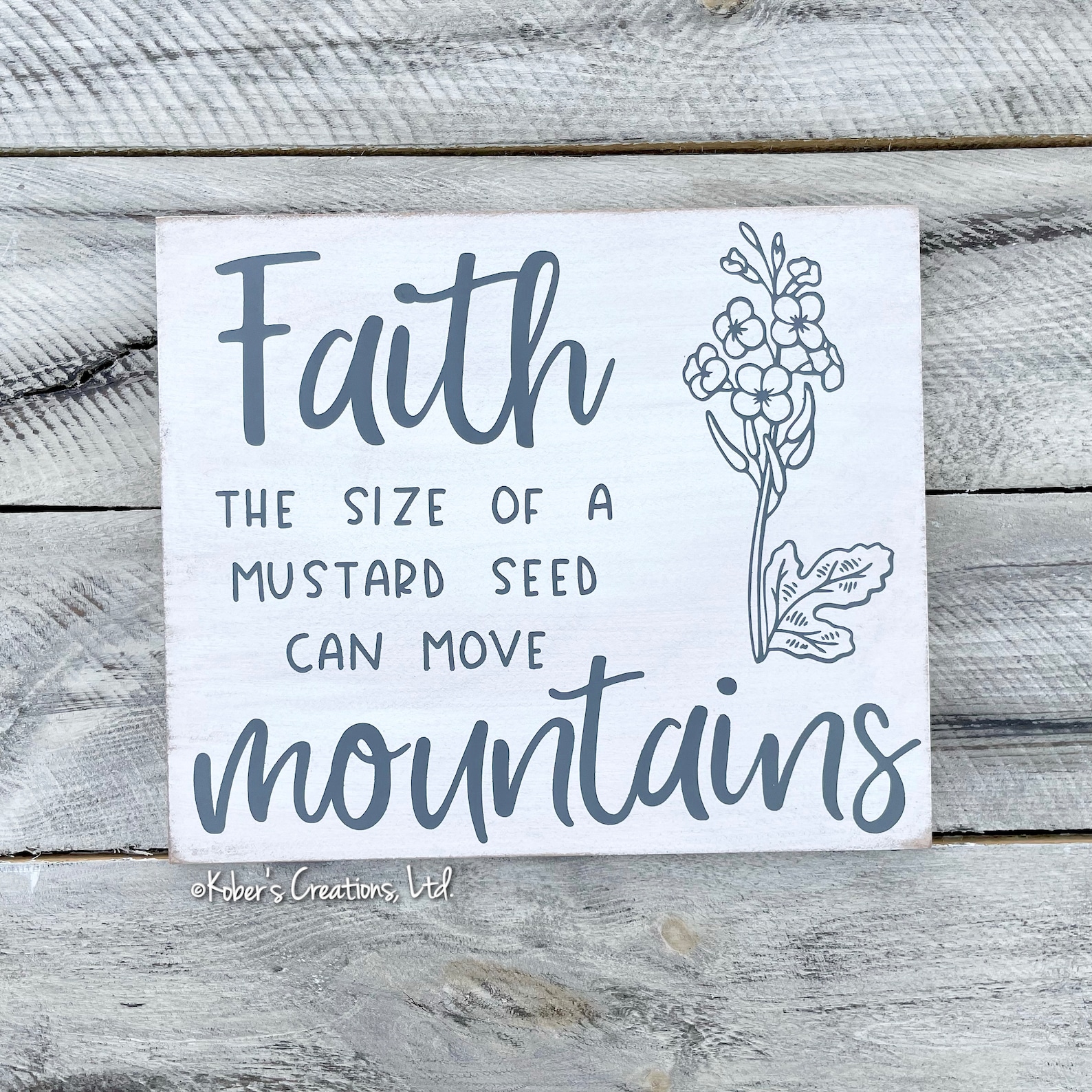 Faith the Size of A Mustard Seed Sign Scripture Wall Art - Etsy