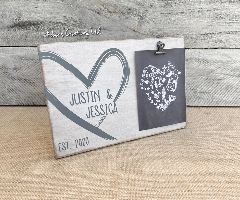 Personalized Wedding Date Picture Frame Mr. and Mrs. Picture - Etsy