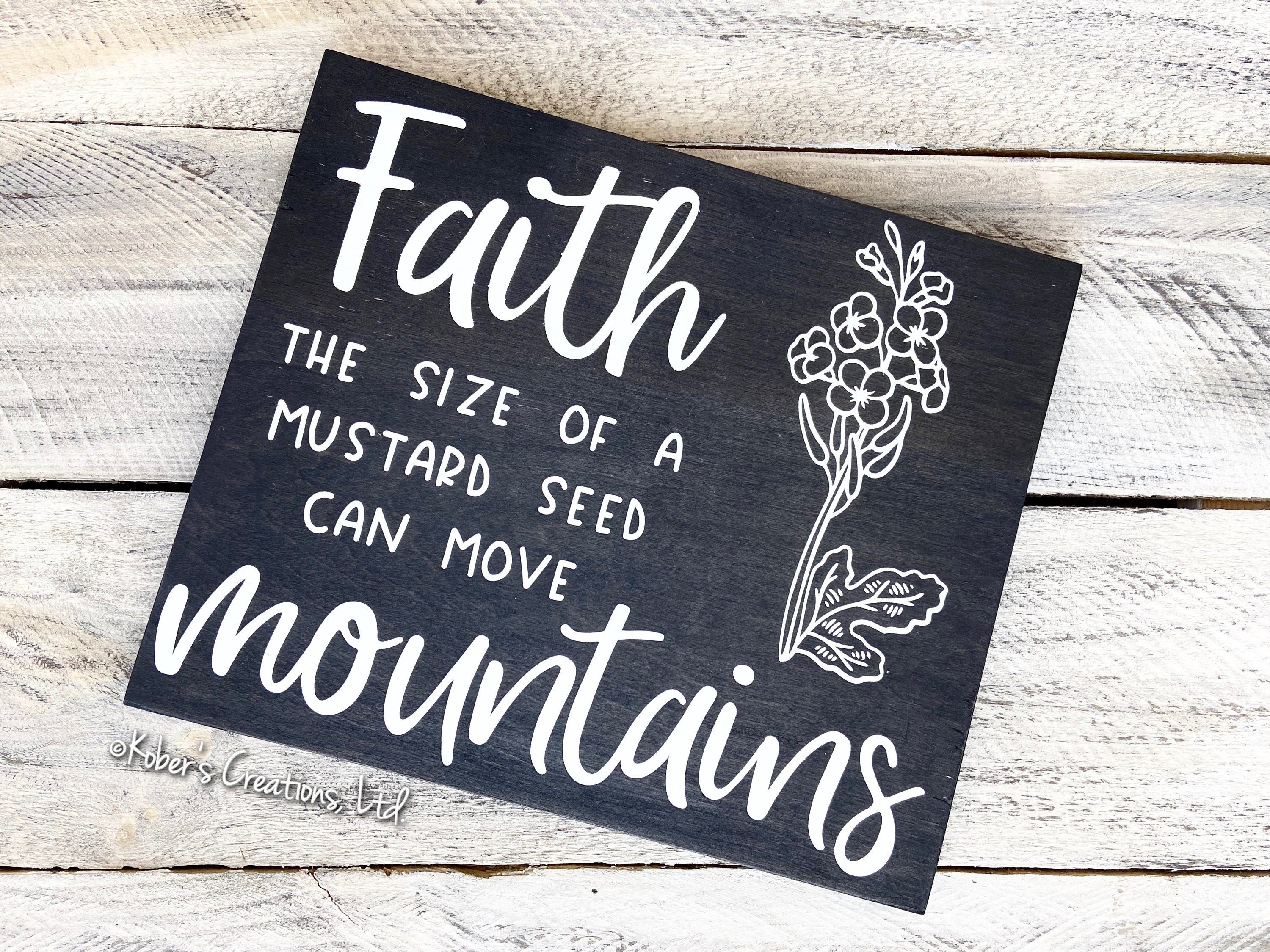 Faith the Size of A Mustard Seed Sign Scripture Wall Art | Etsy