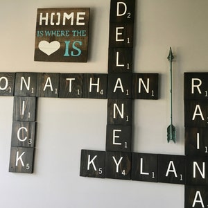 Large Scrabble Letters, 5.5" Wood Scrabble Tiles, Large Scrabble Tiles ...