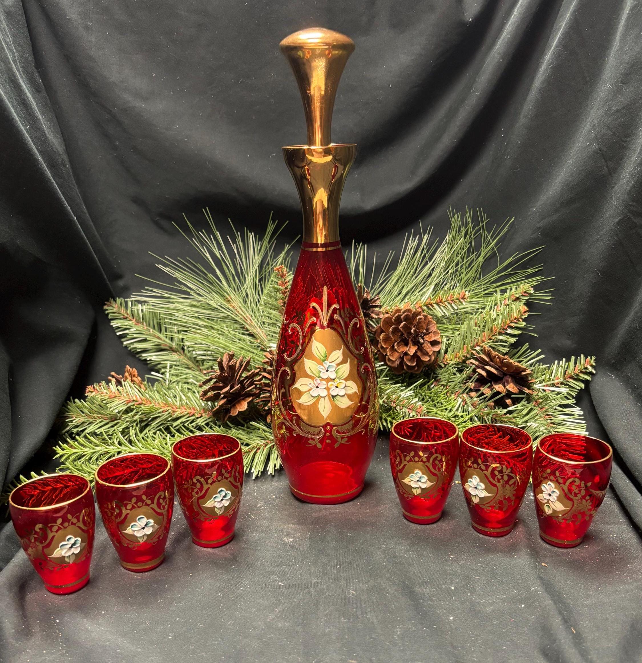 Murano vintage decanter set - Etsy 日本