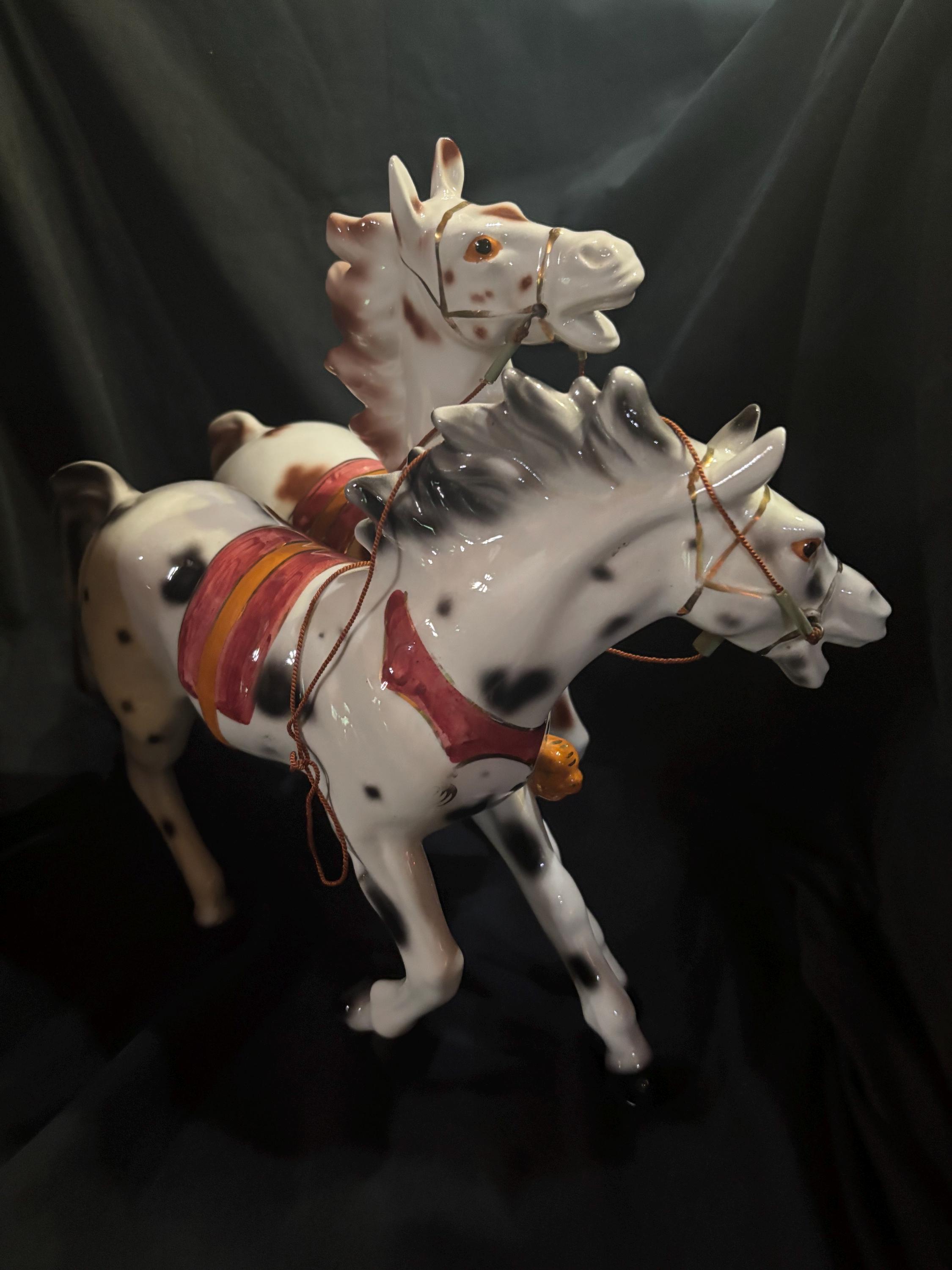 Capodimonte Vintage Porcelain Horse With Carriage - Etsy