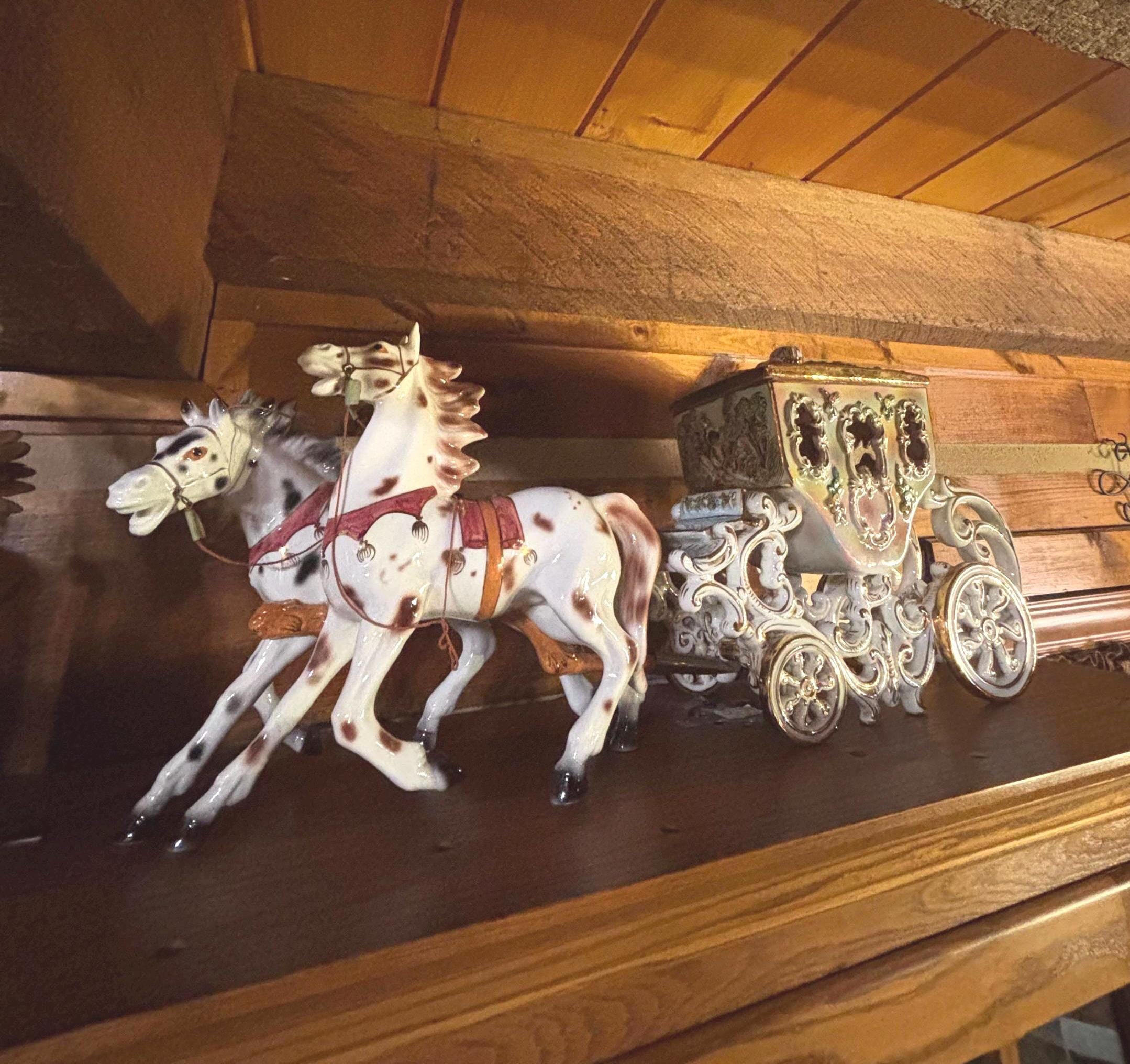 Capodimonte Horse and Carriage - Etsy