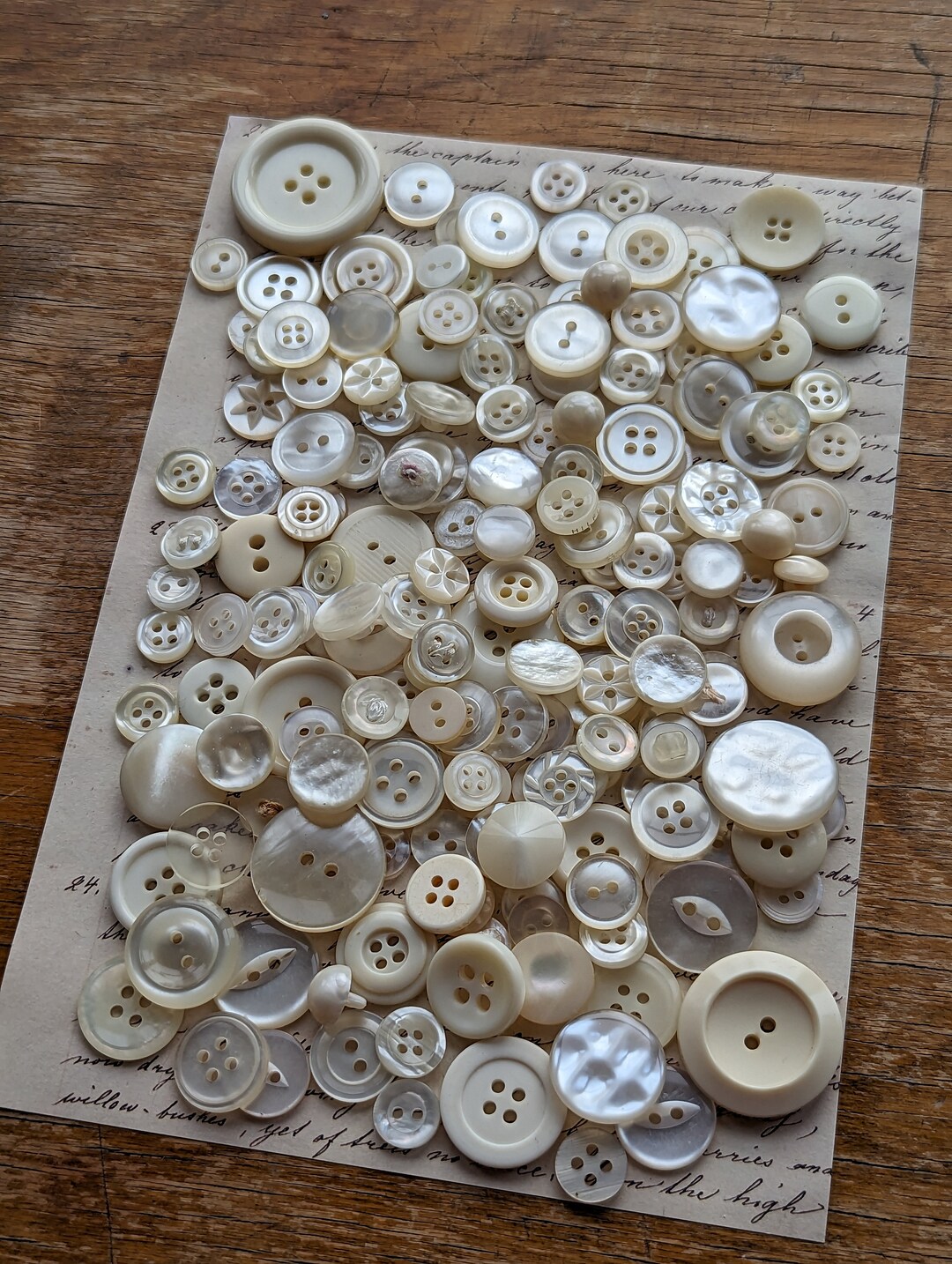 Carefully Selected Collection of Vintage Plastic Buttons in Shades of ...
