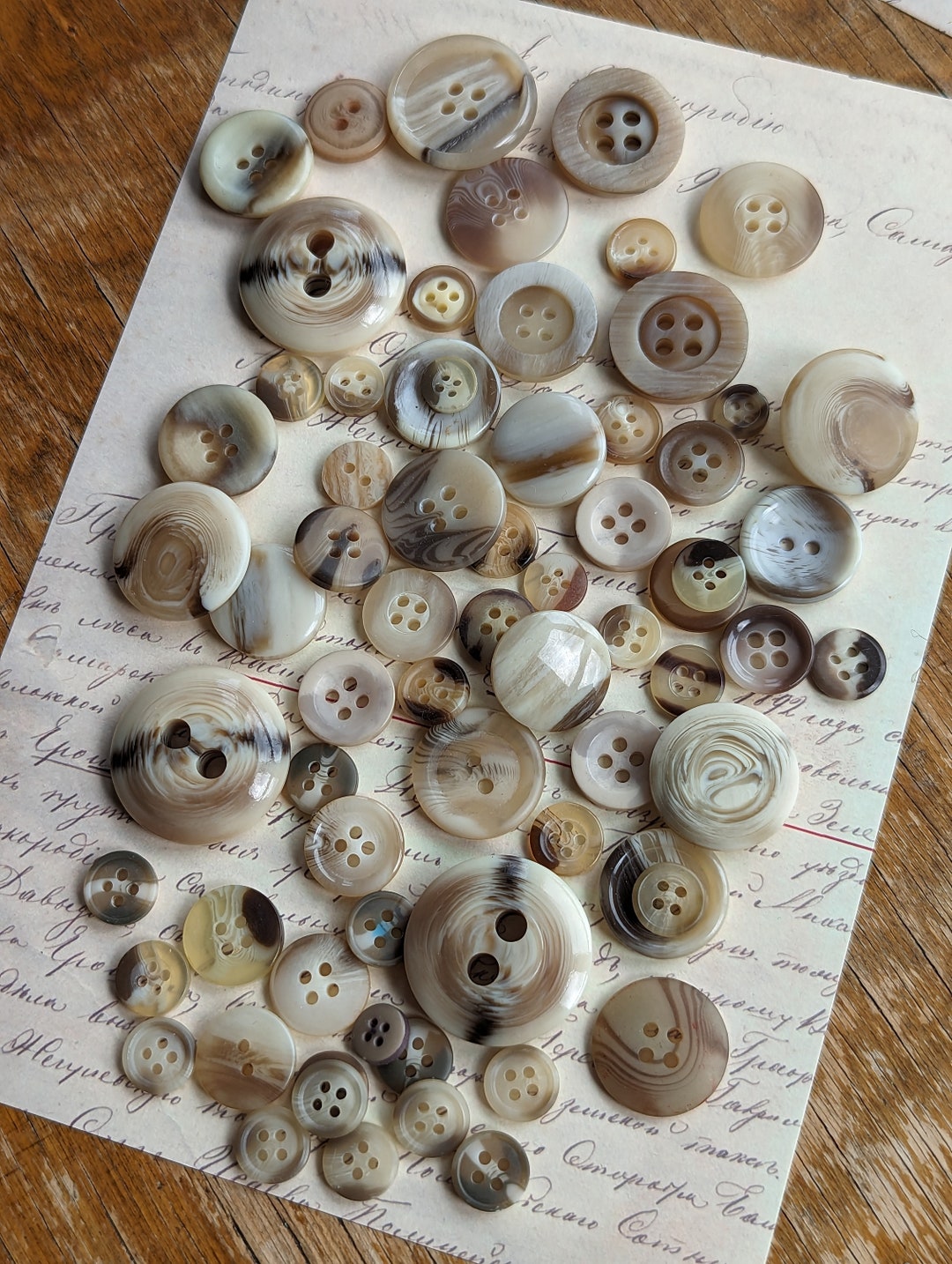 Carefully Selected Vintage Button Collection to Be Used in Etsy