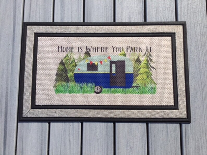Home is Where You Park It Mat Personalized Doormat Etsy
