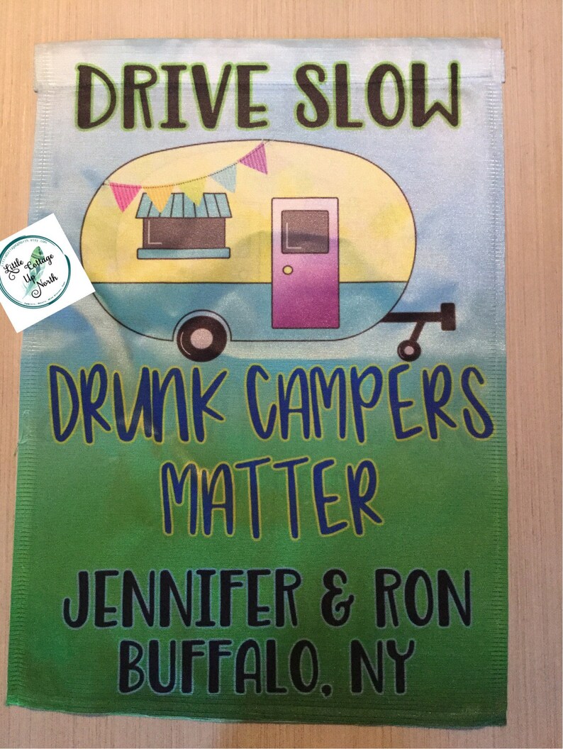 Drunk Campers Matter Flag Personalized Camping Flag Cam | Etsy