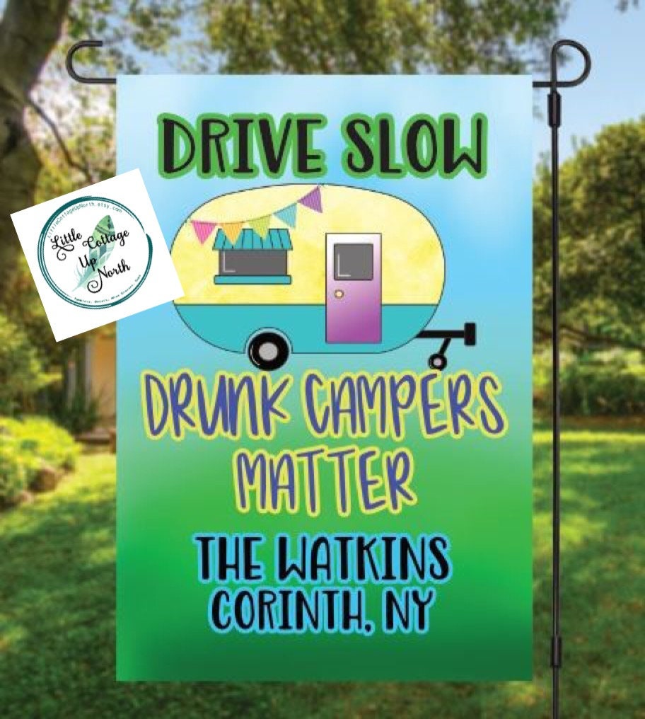 Drunk Campers Matter Flag, Personalized Camping Flag, Cam flag, Drive…