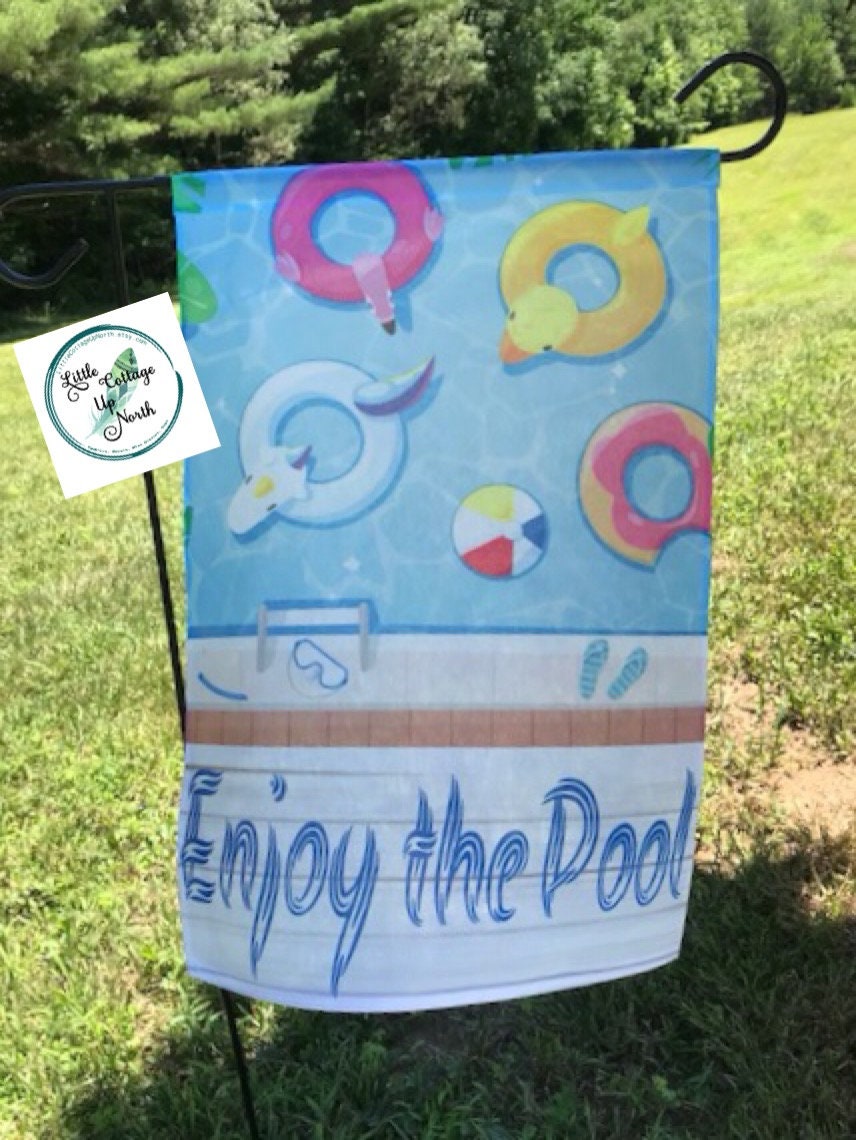 Swimming Pool Flag Pool Flag Yard Flag Garden Flag Summer Etsy