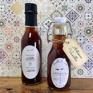 Aged Vanilla Extract 3.3 oz | Handcrafted with Organic Madagascar Vanilla Beans | Homemade | Small Batch