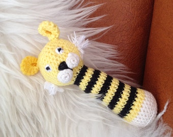 Tiny Tiger Rattle - Crochet pattern