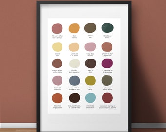 When Harry Met Sally Color Dots - 8x10 Art Print or 11x14 Art Print