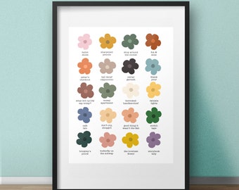 You've Got Mail Color Dots - Flowers - 8x10 Art Print or 11x14 Art Print
