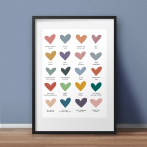 Sleepless in Seattle Color Dots - Hearts - 8x10 Art Print or 11x14 Art Print