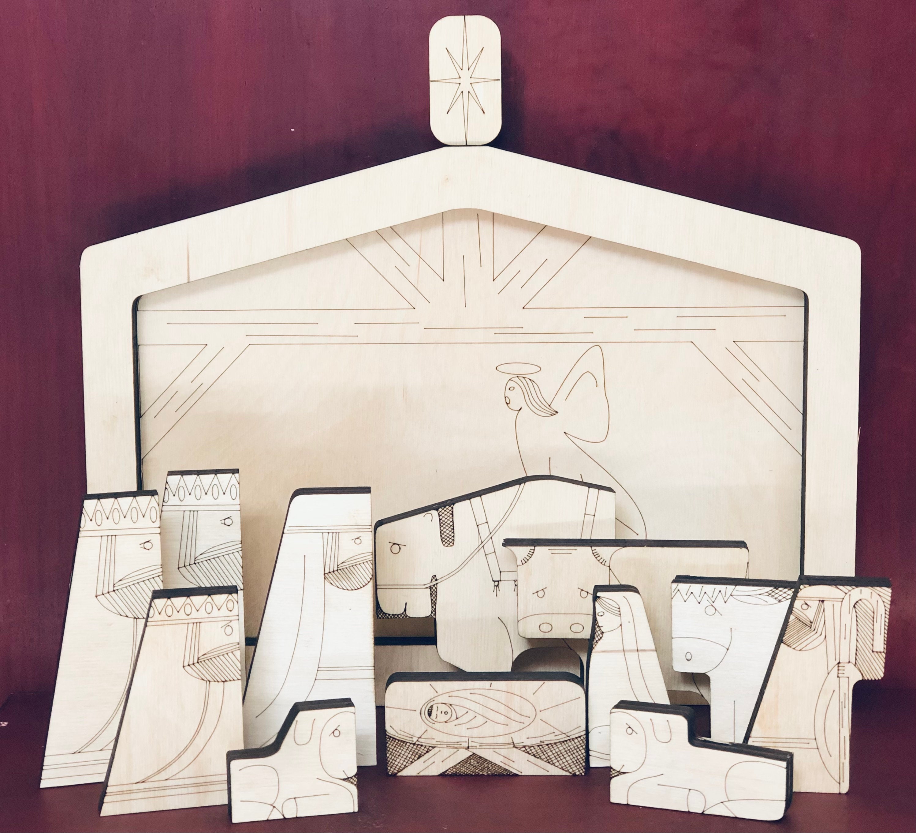 Nativity Scene Puzzle SVG FILE Etsy