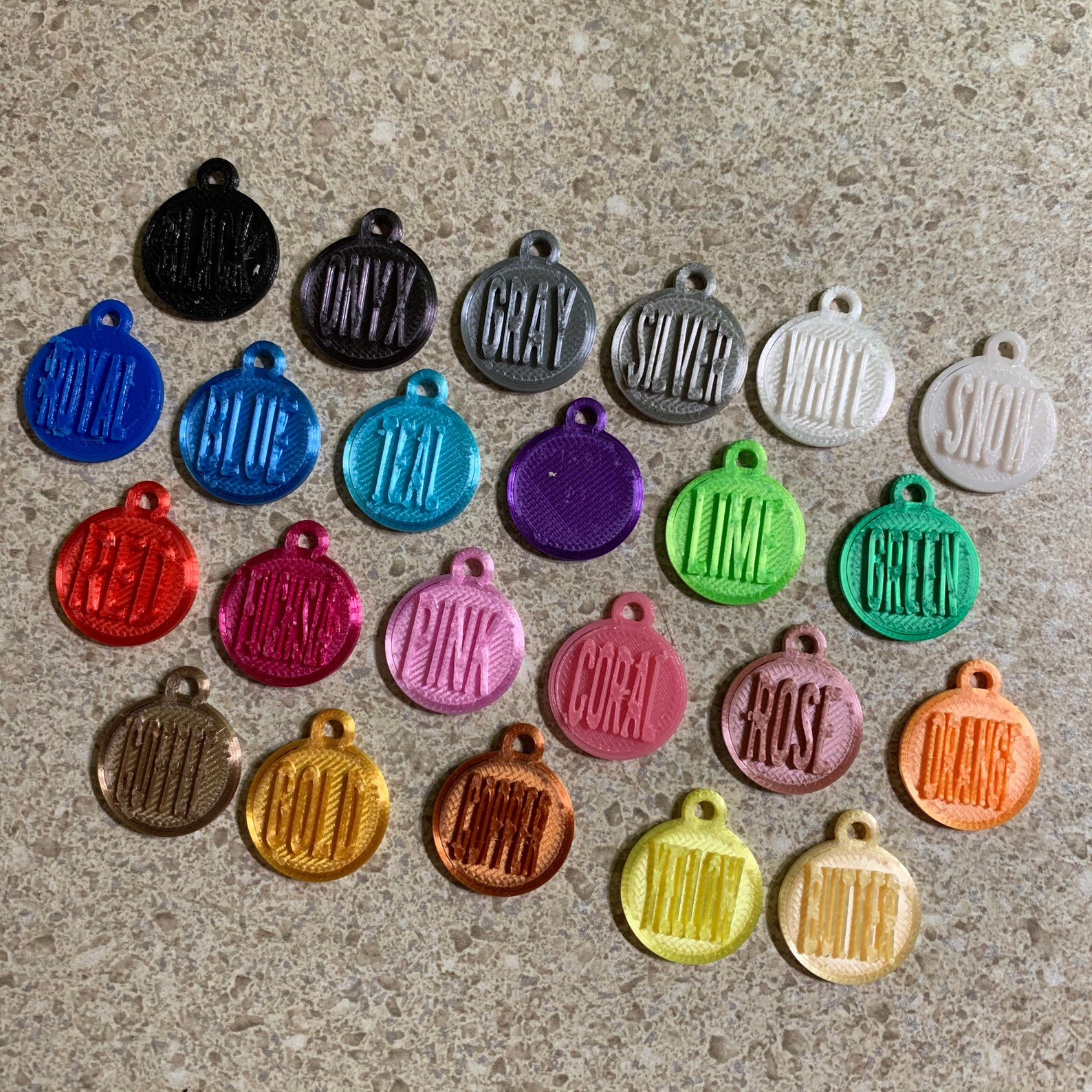 Monogram Keychain 3D Printed Keychain Initial Keychain Etsy