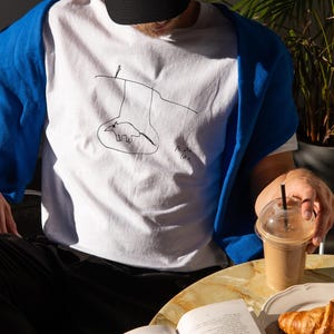 Abstract Mouseman Tee | Unique Illustrated Shirt | Artistic T-Shirt for Her Him | Unisex Streetwear