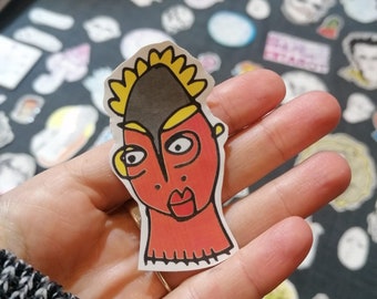 Illustrated character sticker