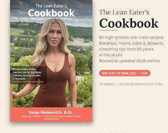 High Protein Cookbook PDF | 60 Low Carb Recipes for Fat Loss | Instant Download Meal Ideas, Healthy Desserts, Nutrition Tips from a Coach