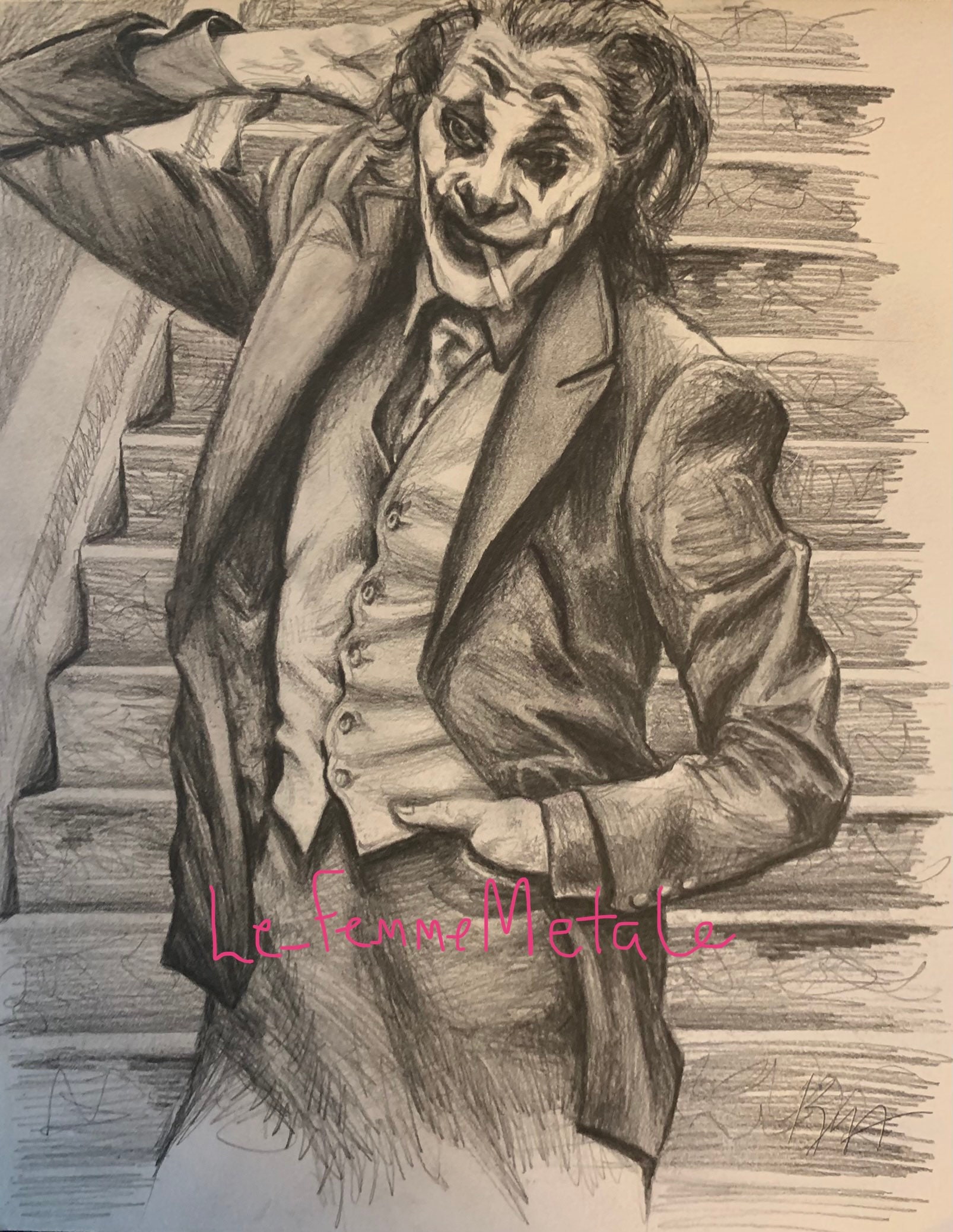 Pencil Sketch of The Joker  DesiPainterscom