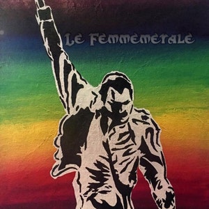 Freddie Mercury &quot;Mr. Fahrenheit&quot; original acrylic art on canvas board 11x14 painting